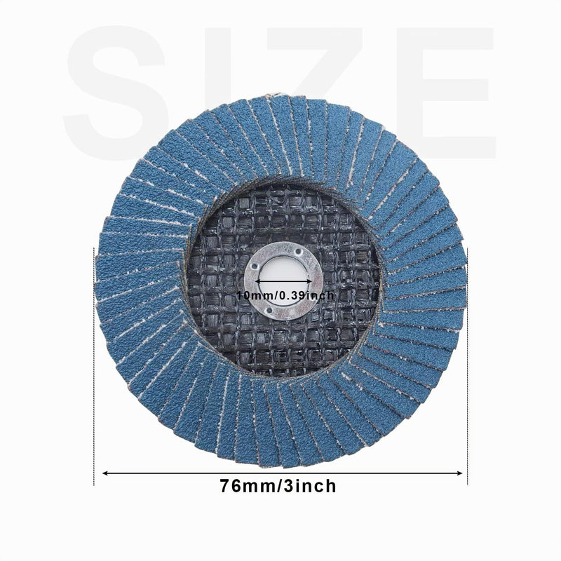 Flap Discs, Pack of 6 Sanding Discs Diameter 75 mm Grit 60/80/120 | Suitable for cordless angle grinders chrup disc lamella discs steel fan grinding disc for angle grinder polishing machine Iron