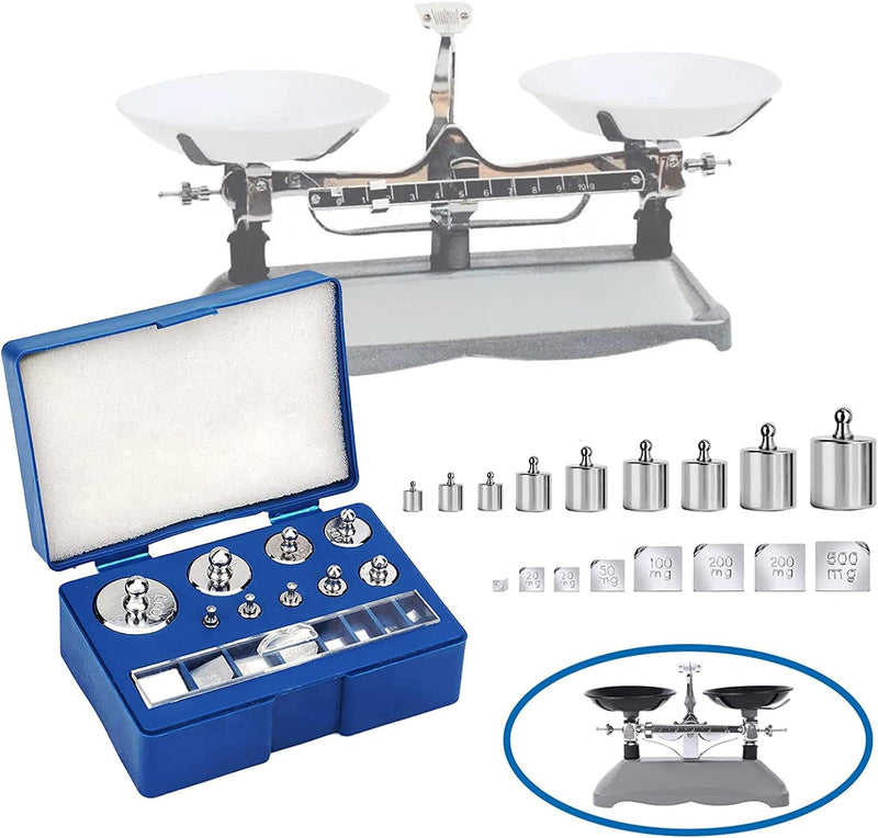 Calibration Weight, Pack of 17, 211.1 g, No. 45 Steel, 10 mg - 100 g, Precision Calibration Weight Set, Test Stainless Steel Calibration Weights Set for Digital Jewellery, Scale, Laboratory, Study Weights | Nr. 45 Stahl 10 mg-100g Gramm Präzisionskalib...