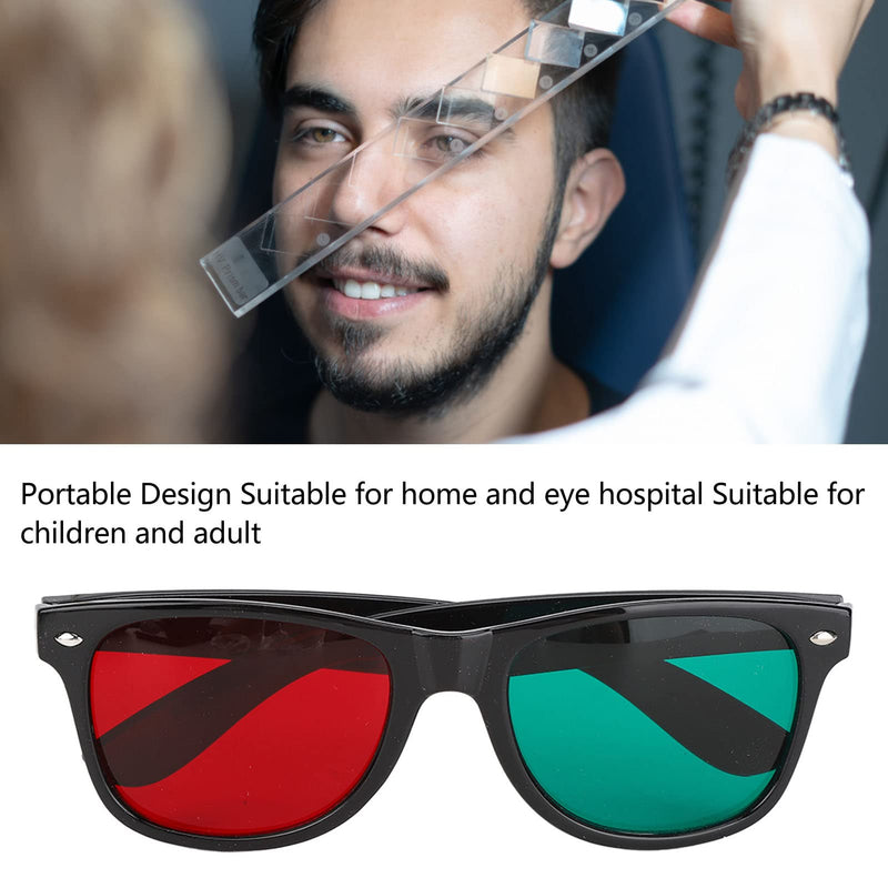 [Australia - AusPower] - Flashlight Red Green Ophthalmic Portable Metal Worth 4 Dot Test Light with Red Green Glasses for Ophthalmologists, Glasses 4 Cushions Optometrists for Eye Examination Ophthalmic 