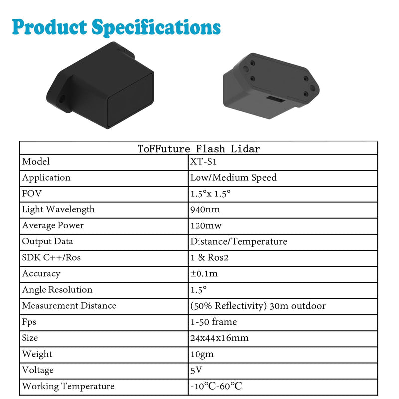 [Australia - AusPower] - Single Point Lidar 0.3-30m Solid State Lidar Range Finder Sensor Single-Point Micro Ranging Scanner with UART/I2C Communication Interface Compatible Proximity Distance Detector 