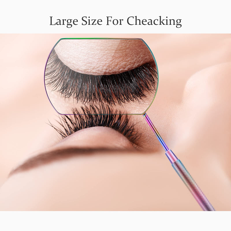 [Australia - AusPower] - 4 Pieces Mirror for Eyelash Lash Mirror for Eyelash Extensions Square Stainless Steel Dental Lash Tools 
