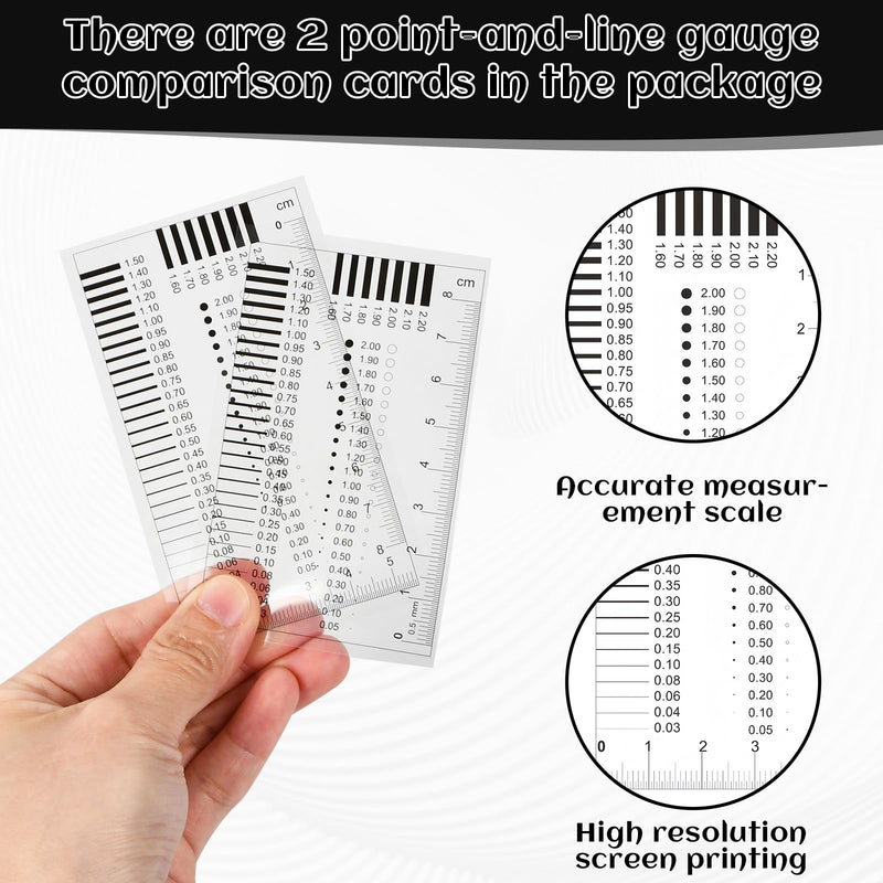 [Australia - AusPower] - Rundago Gap Measure Measuring Tools Outside Micrometer Measuring Wedge Splitting Measure Crack Ruler Crack Monitor Expert Accessories for Real Estate Valuation Valuation Pack of 2 