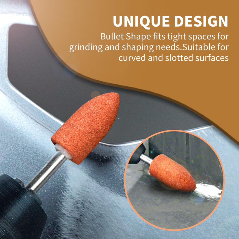 [Australia - AusPower] - Corundum Sanding Tip Set - 45-Piece Sanding Disc Head with 1/8 Inch Shank for Metal, Glass, Jade, Wood - Robust Sanding Attachments for Polishing, Grinding & Deburring for Dremel & Rotary Tools 