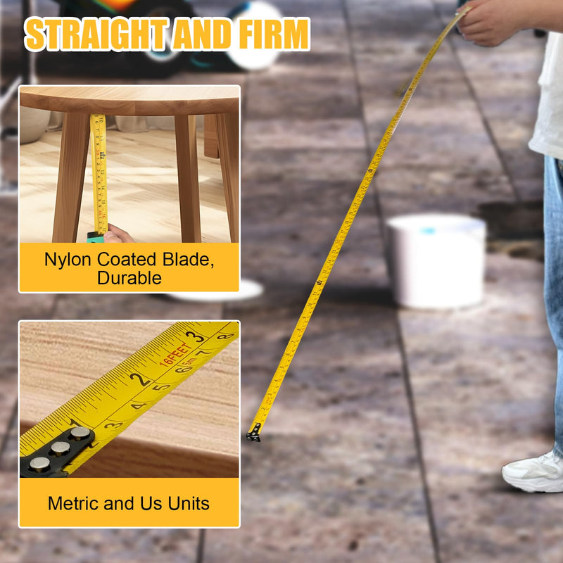 2-in-1 Laser Tape Measure, Digital Tape Measure, 197 Ft Laser Tape Measure & 16 Ft Tape Measure with LED Display, Autolock, Ft/in/M Unit Switch, Measure Area, Volume, Pythagorean