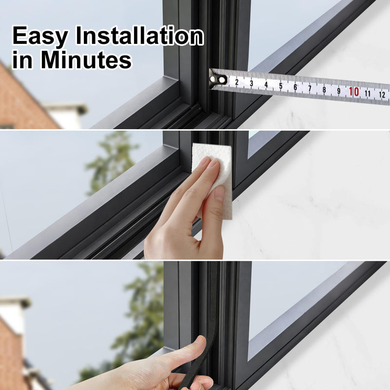 Foam Door Insulation Strip, 1/2In Wide x 1/8In Thick x 16.5Ft Black, Thin Foam Tape Weather Stripping, Dust Noise Reduction, Weatherproof, Energy Saving, Use for Narrow Gaps, Doors, Windows 1/2 in x 1/8 in x 16.5 Ft