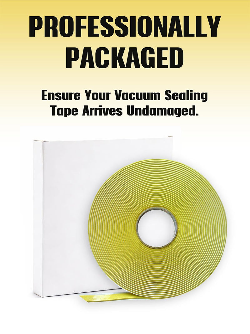 50ft Roll High-Temp No-Leak Vacuum Seal Tape, Yellow Tacky Tape, Premium Vacuum Bagging Supplies & Vacuum Packaging Tape Kits, Ideal for Carbon Fiber, Fiberglass, Epoxy & Resin Composites Projects
