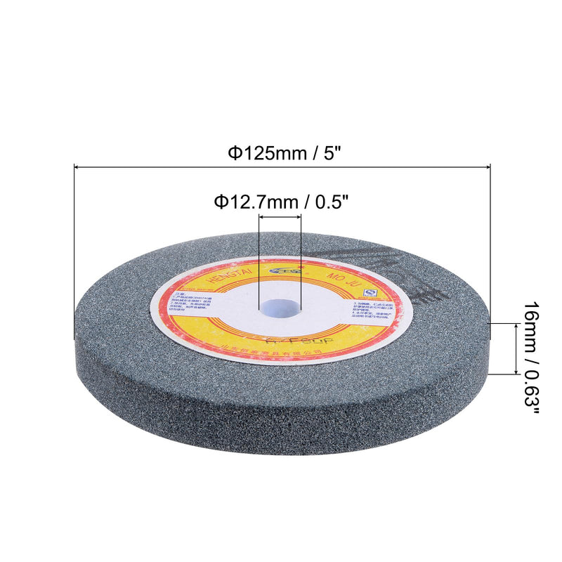 [Australia - AusPower] - QUARKZMAN Sanding Block Wheel 125 x 12.7 x 16 mm, 80 Grits Brown Corundum Bench Sanding Discs for Carbon Steel, Alloy Steel 80 Korngröße 