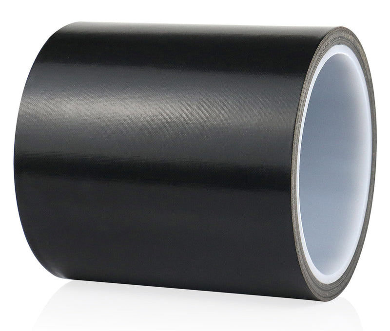 BOMEI PACK Black PTFE Teflonn Glass Cloth Tape, 4'' x 33ft High Temperature Tape Fiberglass Adhesive, Heat Resistant for Fabric,High-Speed Sealing Machine,Vacuum Sealer Machine,1 Pack 4inch x 33ft