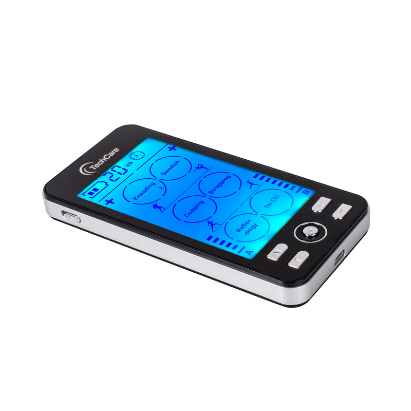 [Australia - AusPower] - Tens Unit Plus 24 Rechargeable Electronic Pulse Massager Machine Multi Mode Device with All Accessories [New Model] Black 