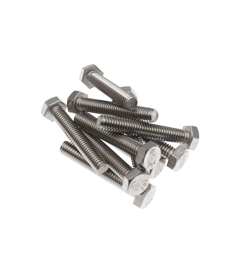 [Australia - AusPower] - cSeao 20pcs 1/4-20 x 1/2" Hex Head Bolts, Plain Finish, 304 Stainless Steel 1/4“-20 x 1/2" 20pcs 