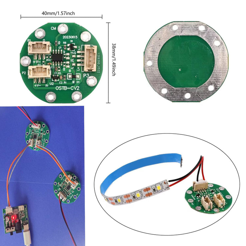Touch Sensor Circuit Board DIY Touch-Sensitive Smart Table Module with LED Strip for Hexagon Coffee Luminous Table Touch Light Up Touch Switch 10Pcs (RGB) 10Pcs (RGB)