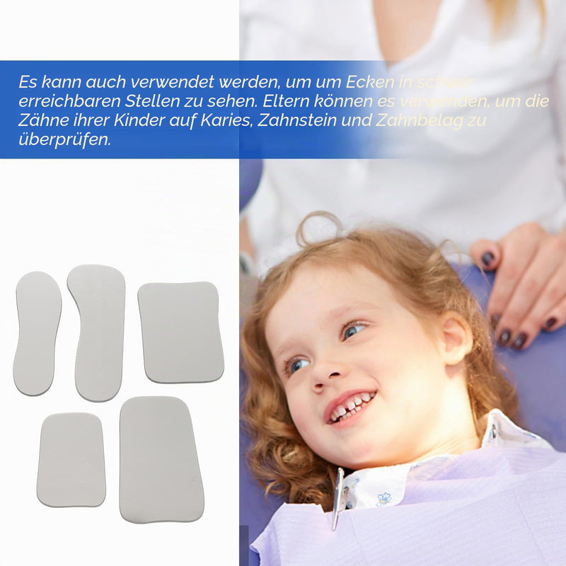 Pack of 5 Dental Mirrors, Mouth Mirrors, Dentist Mirrors, Orthodontic Inspection Mirror, Irregular Double-Sided Mirror, Dental Care Set for Clinical Dentists Dentist Mirror