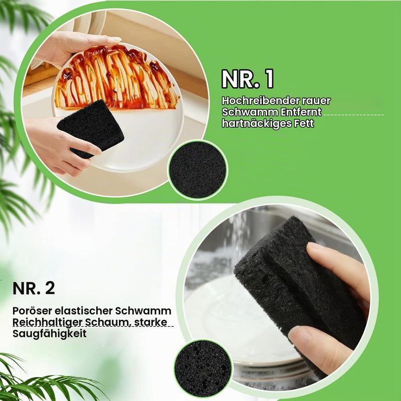 Cup Brush Set with Stainless Steel Handle, Dish Brush Set with Dishwashing Sponge, Kitchen Brush with Stainless Steel Handle, Dish Brush Set, Kitchen Washing Up Brush Cleaning Brush
