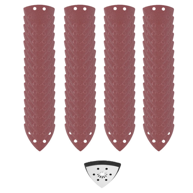 KIMISS Ferrex Sander Nextec Sander Head 61 Pieces 90 mm 6 Holes Triangle Sanding Pad Sand Paper Oscillating Polish Multi Tools