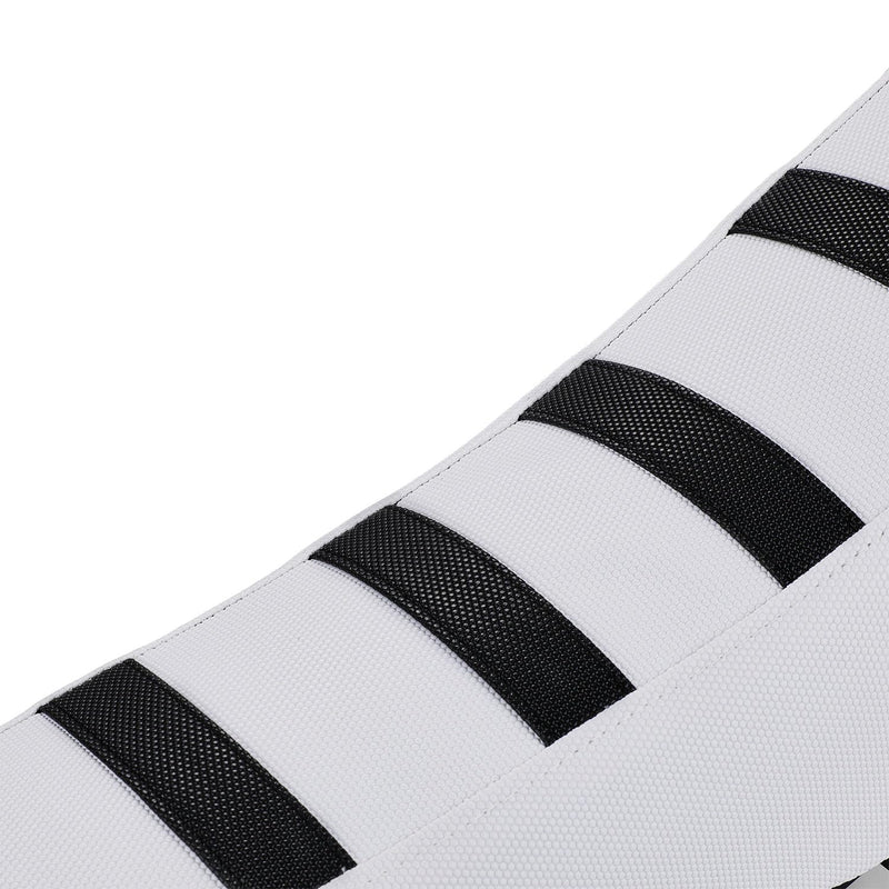 [Australia - AusPower] - Dirt Bike Seat Cover Universal for Yozma IN10 Ebike in 10 CRF XR TTR KLX PW DRZ RM 50 70 80 100-125cc Pit Bike White/Non Slip Black Stripe/Gripper Soft/Water Proof 