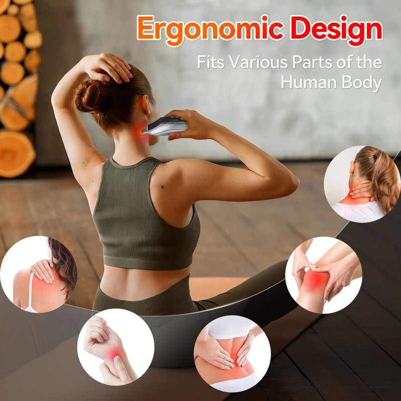 [Australia - AusPower] - Muscle Scraper Tool,Electric Fascial Knife for Deep Tissue Massage - 4 Modes 3 Heating 3 Vibration,Electric Gua Sha,Myofascial Release Tool for Whole Body 