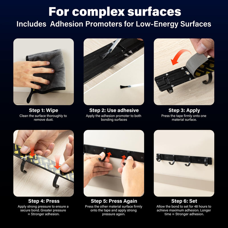 PHIXBEAR Heavy Duty Double Sided Tape Heat Resistant, 1in x 20ft Waterproof Extreme Weather Mounting Tape with PP/PE Adhesion Promoter for Outdoor Signs & Decor