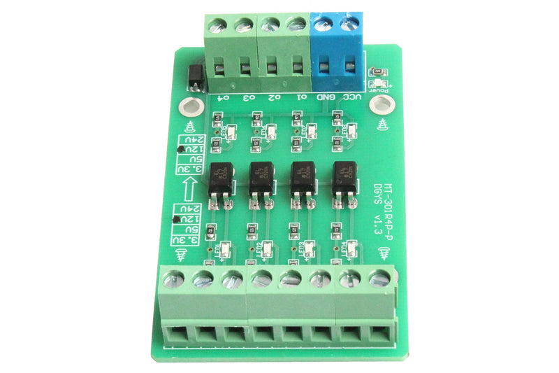 [Australia - AusPower] - NOYITO 4-Channel Optocoupler Photoelectric Isolator Module Level Voltage Converter Module PLC Signal Converter Module PNP NPN to PNP (5V to 24V) 5V to 24V 