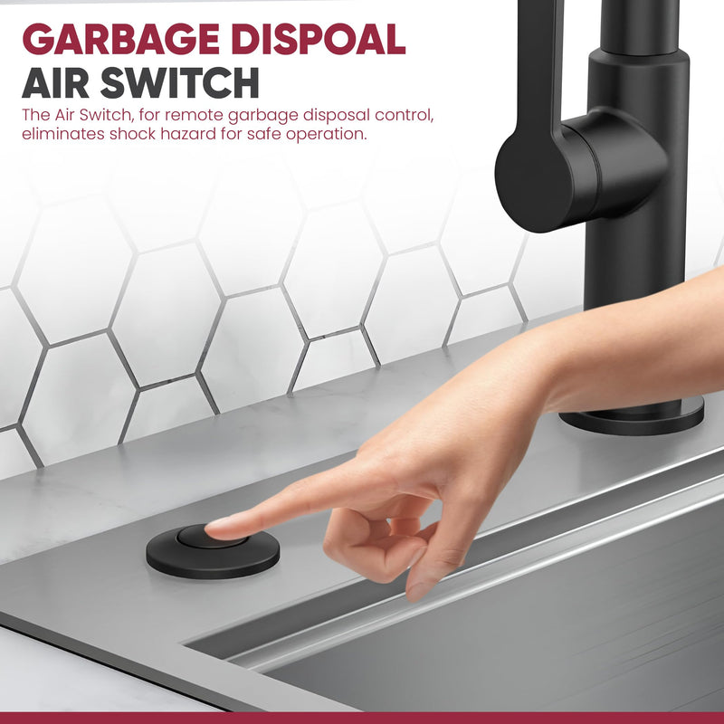 Westbrass ASB-26 Disposal Air Switch and Single Outlet Control Box, Polished Chrome 1 Pack