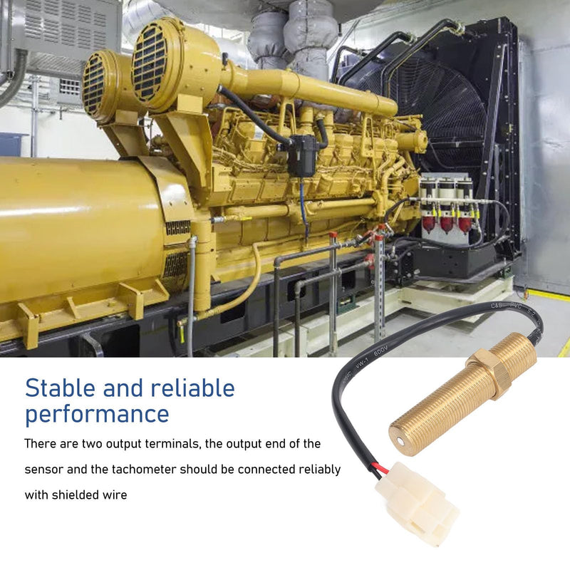 [Australia - AusPower] - Magnetic Speed Sensor RPM Sensor High Sensitivity Dual Output Terminals IP44 Industrial Generator Rotation Speed Measurement Device 