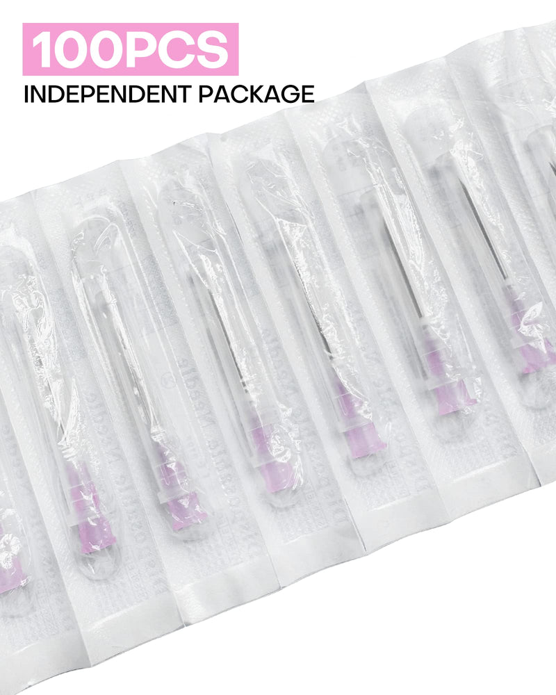[Australia - AusPower] - 100Pcs 18Ga 1 Inch Needle Luer Lock Industrial Accessories, Individual Package Lab Tools for Measuring, Refilling Inks, Plant and Industry 18G 1 inch (25MM) 