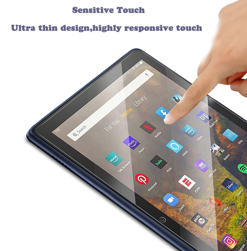 [Australia - AusPower] - 2-Pack Screen Protector for Amazon Fire HD 10 Tablet (2023/2021,13th/11th Generation) /Fire HD 10 Plus/HD 10 Kids/Kids Pro Tablet 2021, 9H Hardness Tempered Glass Guard for Fire 10 