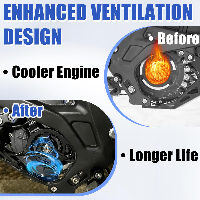 [Australia - AusPower] - Engine Case Saver Cover for Surron Light Bee X/S/L1E Segway X160 X260 Electric Dirt Bike Sur Ron Motor Cover (Black) 