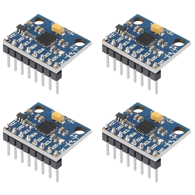[Australia - AusPower] - 4PCS Pre-Soldered GY-521 MPU-6050 MPU6050 Module 3 Axis Accelerometer Gyroscope Module 6 DOF 6-axis Accelerometer Gyroscope Sensor for Raspberry Pi Pico and Other Models 
