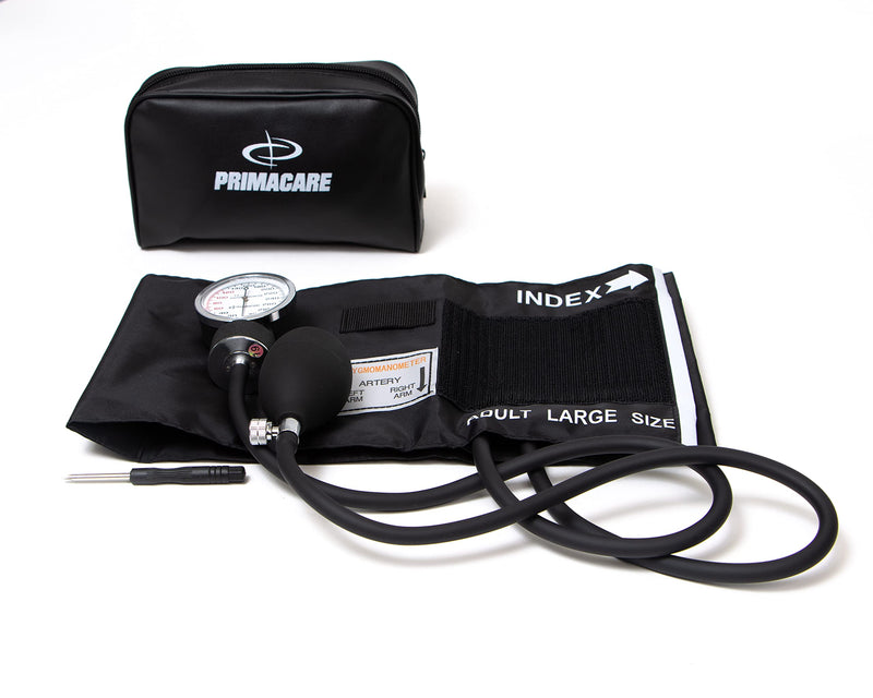 [Australia - AusPower] - Primacare DS-9193 Classic Series Large Adult Size Professional Blood Pressure Kit with Aneroid Sphygmomanometer, Latex Free Inflation System BP Kit with Nylon Cuff 