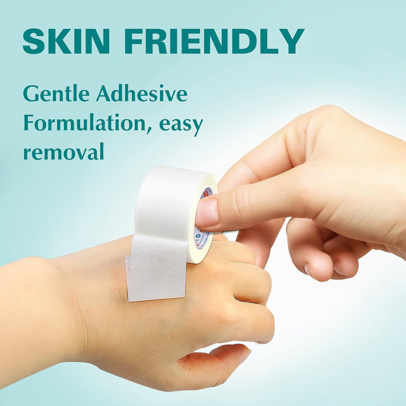 [Australia - AusPower] - General Medi Soft Paper Surgical Tape 1" x 10.9 Yards, Gentle Adhesion (12 Rolls) 12 Rolls 