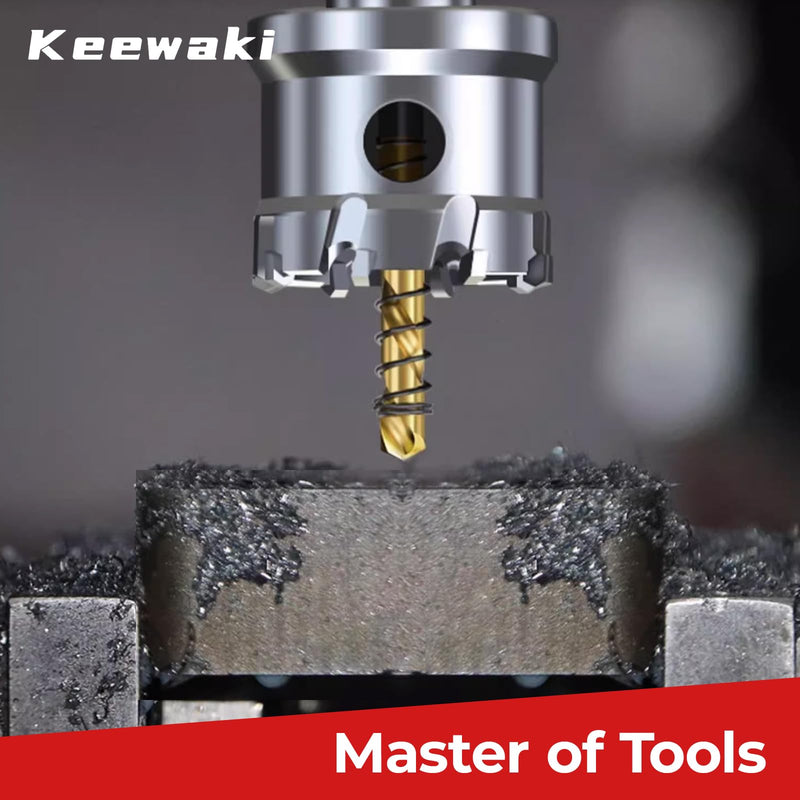 1-Piece 4-Inch（100mm） Metal Hole Saw – Heavy Duty Carbide Cutter for Metal, Steel, Aluminum, Plastic, Wood – Precision Cutter in Protective Plastic Box 1-Piece Set (4")