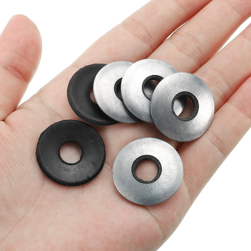 [Australia - AusPower] - PATIKIL 3/8"x1" EPDM Bonded Sealing Washers, 50 Pieces Galvanized Neoprene Rubber Backed Screw Gasket for Industrial Home Machinery Ships Roof 3/8"x1" 