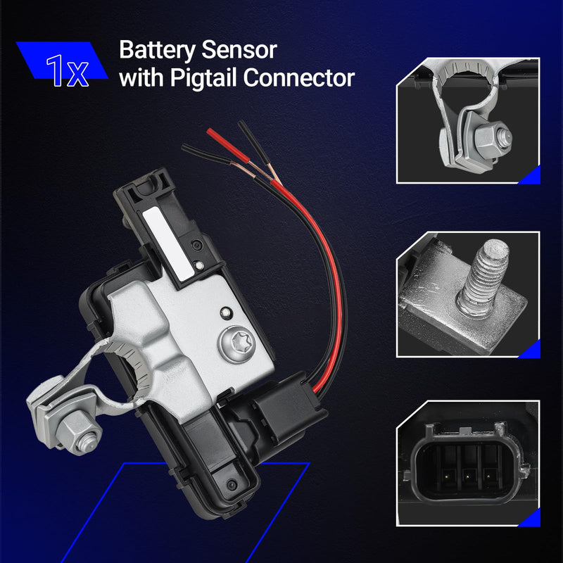 [Australia - AusPower] - 38920-T2A-A04 Car Battery Sensor Battery Terminal with Pigtail Connector for 2013-2017 Honda Accord / 2014-2020 RLX Replaces# 38920T2AA04, 38920-T2A-A02, 38920-T2A-A03, 38920-TY2-A01 