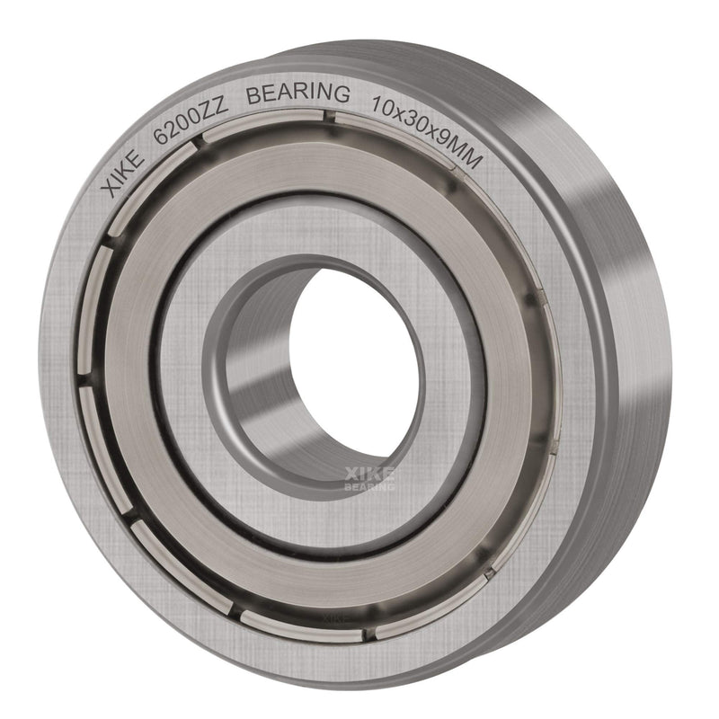 [Australia - AusPower] - XiKe (10 Pack) 6200ZZ Double Sealed Deep Groove Ball Bearings, 10x30x9mm, Pre-Lubricated for High RPM, Chrome Steel P6, ABEC 3 6200ZZ Size 10mmx30mmx9mm 