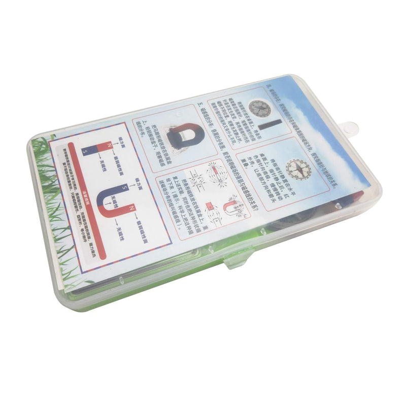 [Australia - AusPower] - EUDAX Labs Junior Science N/S Magnet Set for Education Science Experiment Tools Icluding Bar/Ring/Horseshoe/Compass Magnets 