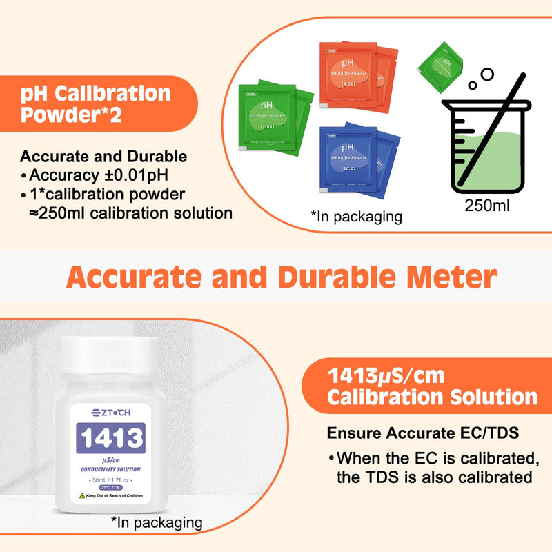pH Meter for Water, Smart pH TDS EC Meter for Water Hydroponic, 4 in 1 pH Conductivity PPM Temp Meter for Drinking Water, Brewing, Aquarium, Pool, Spa