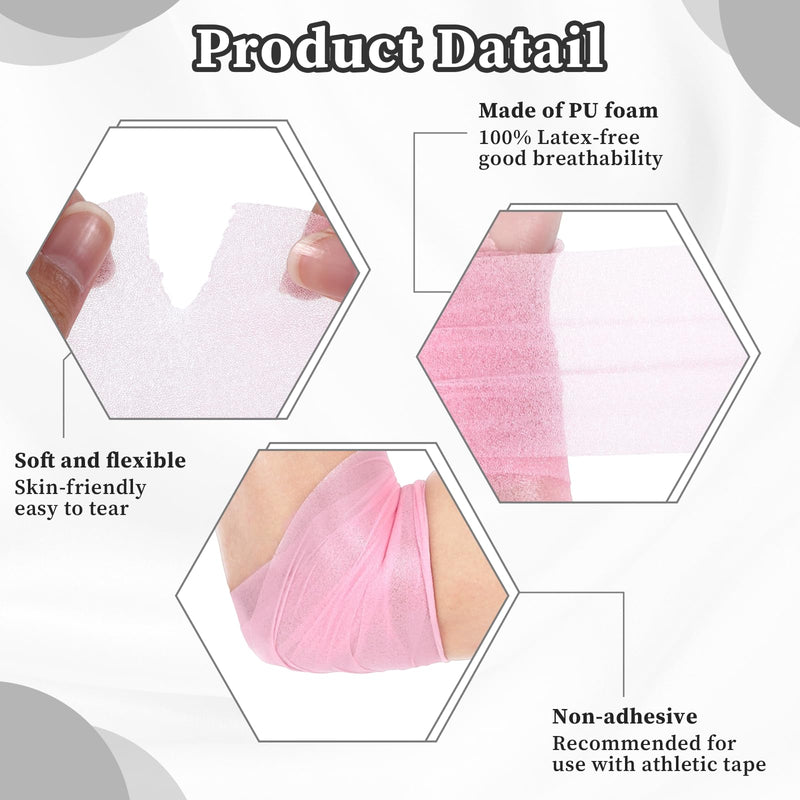 12Pcs Colord Prewrap Athletic Tape, 2.75 Inch X 11 Yards Pre wrap Athletic Tape for Injuries, Premium Quality Wrap Athletic Prewrap Tearable, Foam Knee Baseball Wrist Bands Sports Ankle Soccer Tape Multicolor