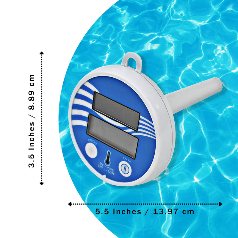 [Australia - AusPower] - Pool Thermometer Floating Easy Read - Digital Thermometer Wireless Water Temperature Gauge - Solar Water Temp Gauge for Hot Tub, Pond, Lake - Inground or Above Ground Swimming Pool Accessories 