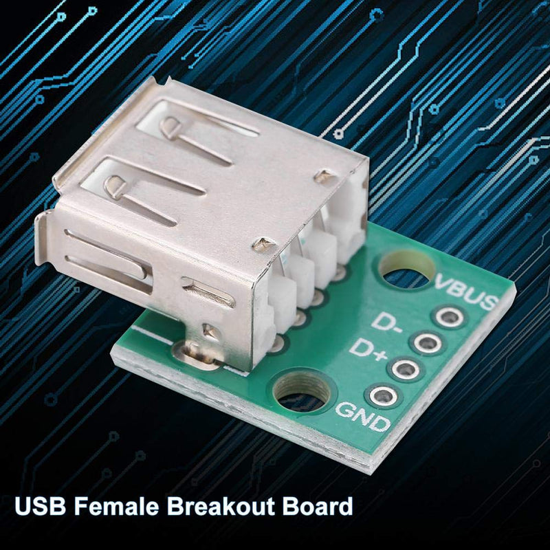 10 x USB Port Plate Type A Female Breakout Gasket 2.54mm Pitch Adapter Dip Connector