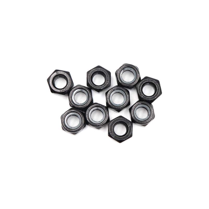 [Australia - AusPower] - 40pcs Black M8x1.25mm Nylock Nylon Inserted Lock Nut Carbon Steel M8 40Pcs 