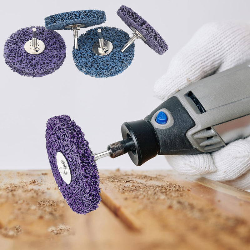 [Australia - AusPower] - CSD Disc 100 mm, Pack of 5 CBS Sanding Disc, Coarse Cleaning Disc, Sanding Discs for Angle Grinders (2 Blue, 2 Purple, 2 Black) 