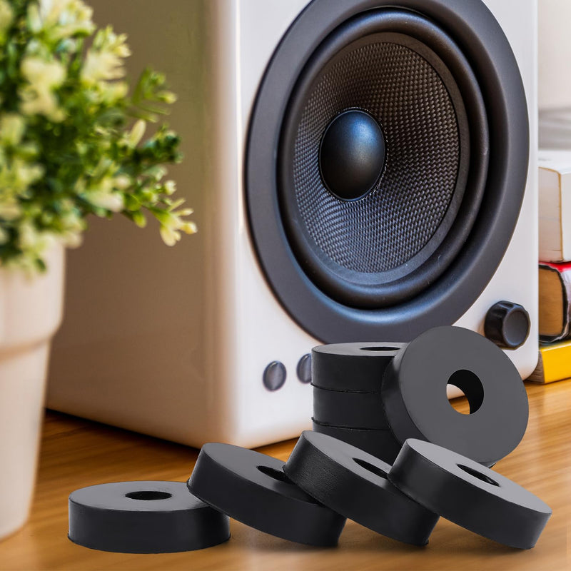 [Australia - AusPower] - 8pcs Multi Purpose Rubber Spacers, 1 Inch OD 3/8 Inch ID Hole 1/2 Inch Thickness Rubber Spacers Vibration Damping Pads Rubber Spacer Bushings for Home Car Accessories 