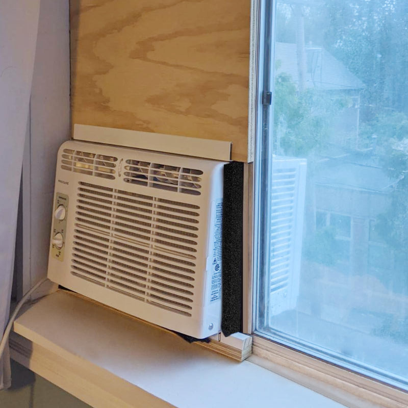 [Australia - AusPower] - Yotache Air Conditioner Window Foam Insulation Seal 1 X 1 Inch, High Resilience Foam Weather Stripping Door Seal Tape, 6.5 Ft x 2Pcs 1" W x 1" T 