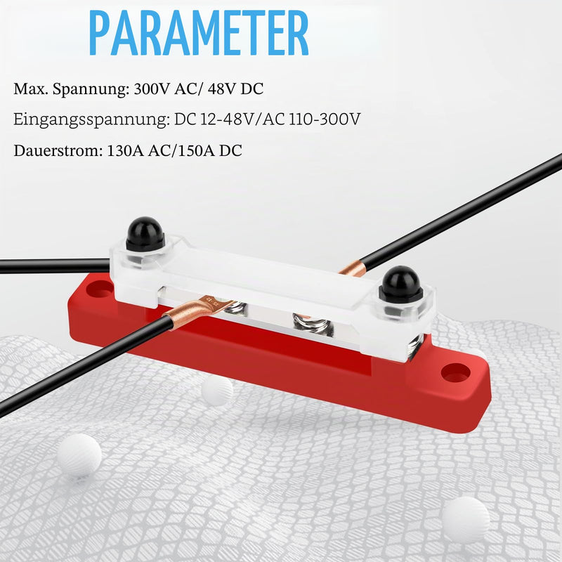 Busbar 12V-48V DC Busbar Busbar Power Rail Distribution Block Power Distribution Block with 4 x M6 Connection Bolts Black Red for RV Car Yacht Boat Pack of 2