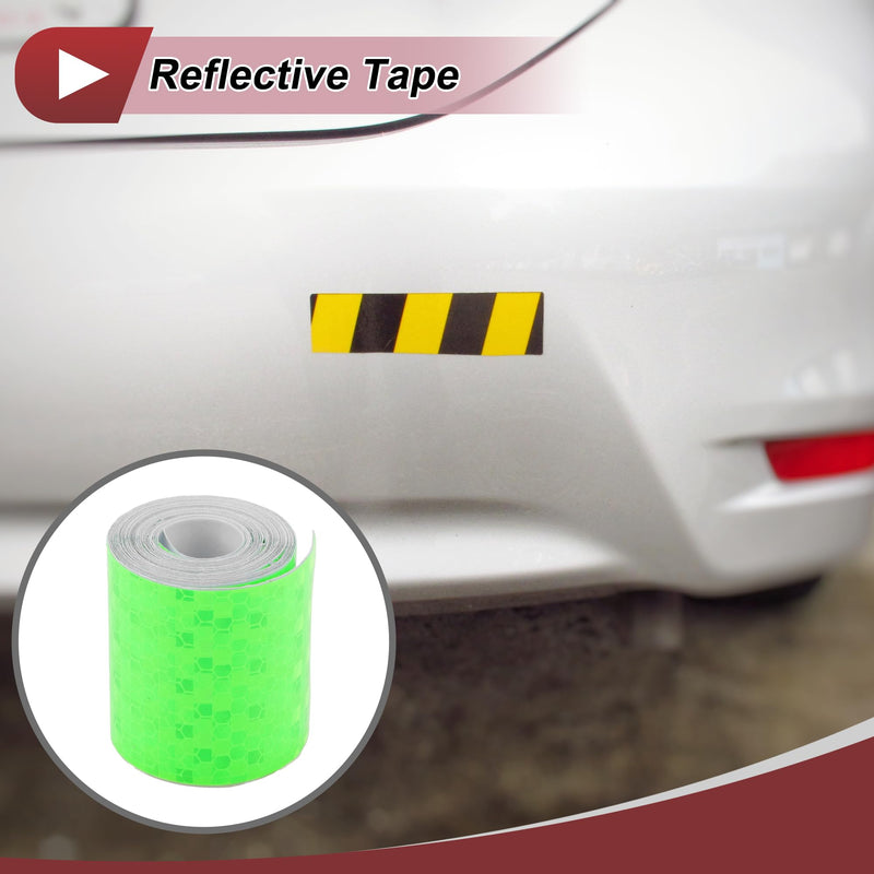1 Pcs Safety Warning Reflective Tape Increased Visibility Reflective Strips 9.84ft x 1.97" Green PVC