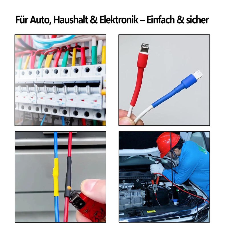 Heat Shrink Tubing Kit 400 Pieces 3:1 Double Wall & Waterproof - Heat Shrink Tubing with Adhesive for Sealing, Insulating and Repairing Cables Length: 45 mm 3to1-45-ASST-400 QLRSG-CS400