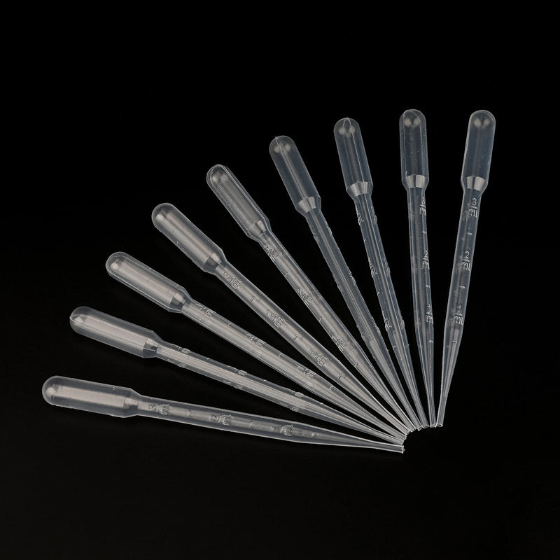 [Australia - AusPower] - G2PLUS 100PCS 3ml Disposable Plastic Essential Oils Graduated Transfer Pipettes for Science Laboratory, Experiment, Essential Oils, Make up Tool 100pcs-3ml 