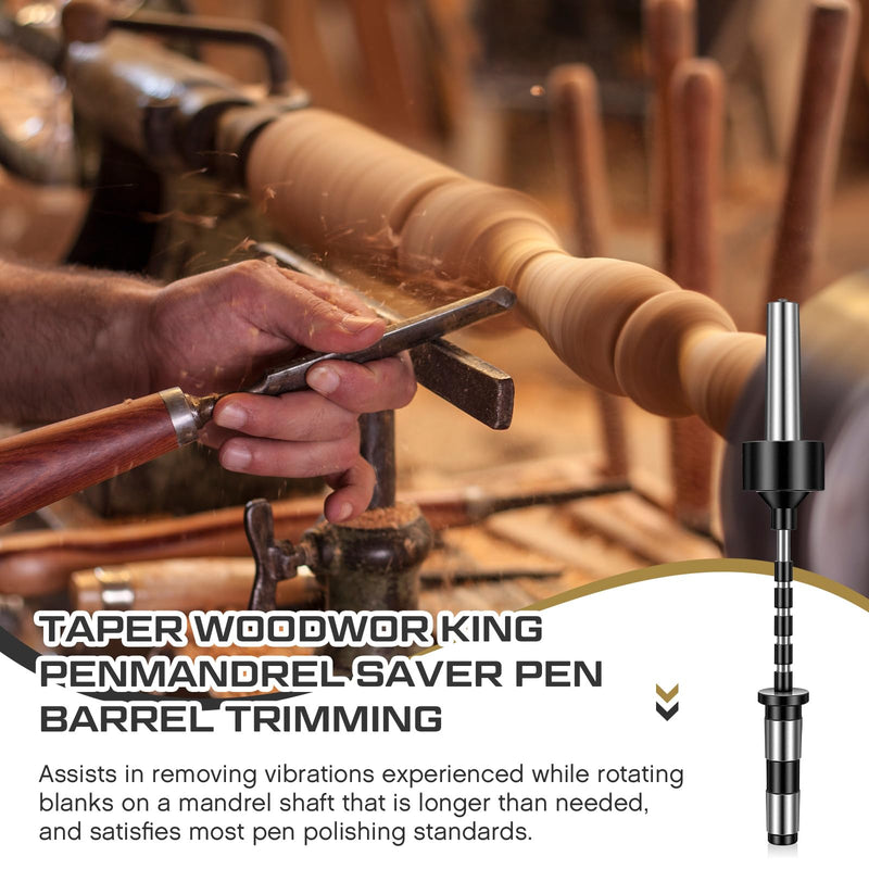 [Australia - AusPower] - 2MT Pen Mandrel Pen Turning Kit Pen Kits for Woodturning Pen Making Supplies with Mandrel Saver and 5 Bushings Wood Turning Pen Kits 