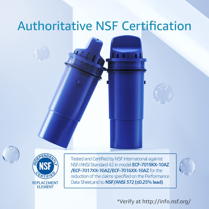 [Australia - AusPower] - AQUA CREST NSF Certified Filter, Replacement for Pur®, Pur® Plus Pitcher Water Filter, CRF950Z, PPF951K™, PPF900Z™, DS1811Z, PPT711, PPT111, CR-1100C and All Pur® Pitchers and Dispensers, 4 Packs 