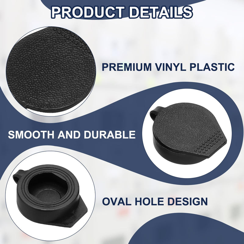 [Australia - AusPower] - PATIKIL Door Lock Dust Cover, 20Pcs 21mm Panel Cam Lock Dust Cover Plastic Waterproof Caps for Cam Lock Switch Cabinet Power Cabinet Control Distribution Cabinet, Black 